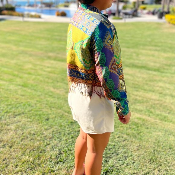 Cropped Aztec Jacket - Picture 2 of 4